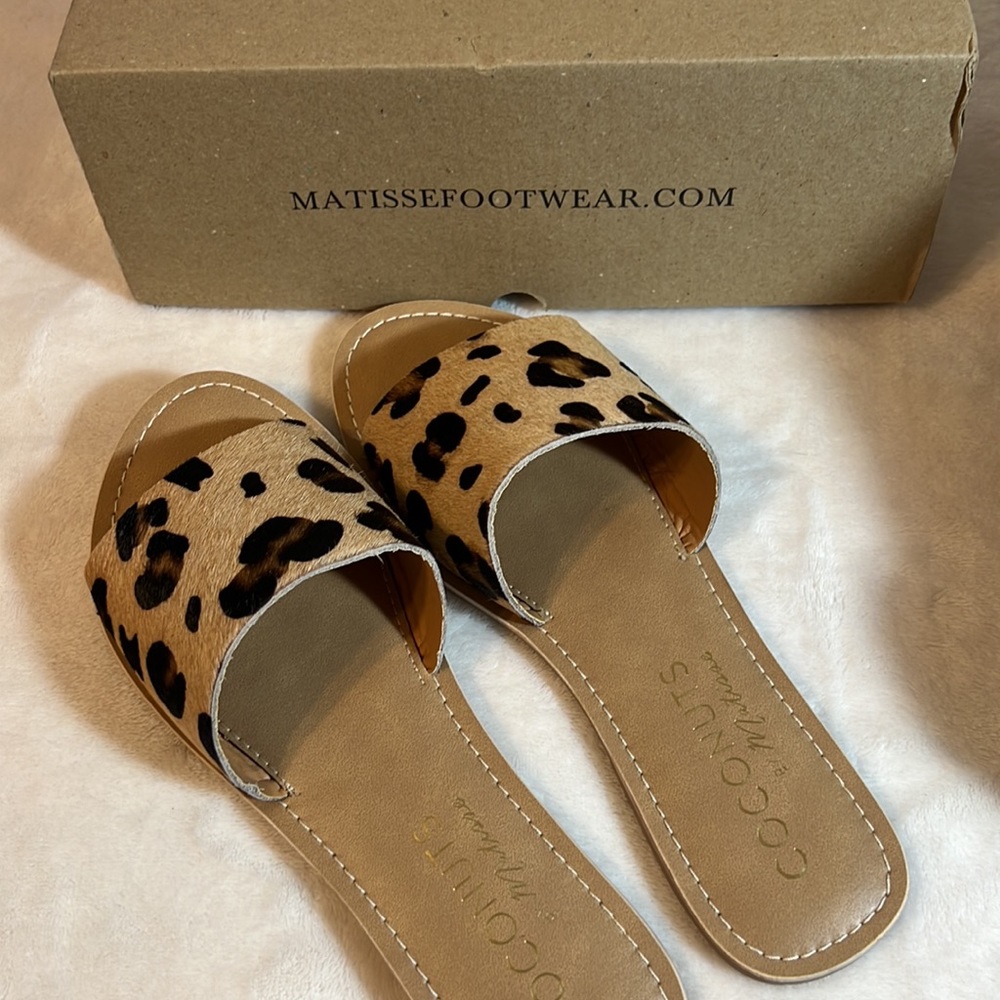 New leopard/cow hair sandals - Picture 4 of 5